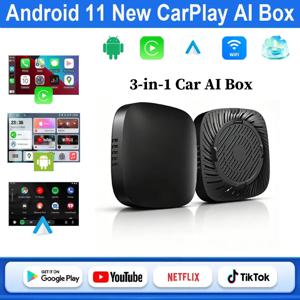 핫 안드로이드 11 CarPlay AI 박스 유선에서 무선으로 자동 USB WiFi 어댑터 (유튜브, 넷플릭스 지원) 유니버설 TV 박스 플러그 앤 플레이