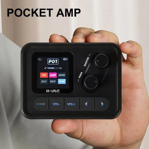 M-VAVE 포켓 앰프 기타 이펙트 페달/1.5인치 컬러 디스플레이/USB 오디오 인터페이스/7시간 배터리/IR 로더/BT/일렉트릭 기타/베이스용
