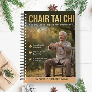 노인들을 위한 의자 요가 및 태극권 저널 |   앉아서 하는 운동 노트, 일일 균형 운동 플래너 & 부드러운 피트니스 트래커 북