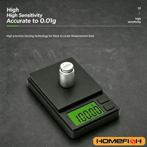 0.01g 고정밀 디지털 보석 저울 휴대용 미니 전자 저울 (금, 은, 동전, 허브, 식품, 주방용)