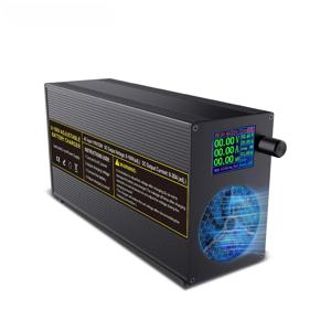 0-100V 20A 스마트 LiFePO4 배터리 충전기 – 조정 가능한 전압/전류, 전기 자전거, 스쿠터, 태양광 시스템용 60V 40A 범용 어댑터