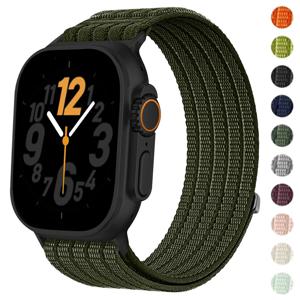 애플워치 울트라 3 2 49mm 45mm 42mm용 나일론 직조 스트랩, 아이워치 시리즈 11 10 9 8 7 6 SE 5 4 38 46 41mm 44mm 40mm 호환 팔찌