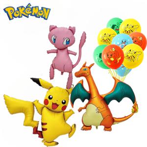 포켓몬 시리즈 풍선 3d 대형 귀여운 피카추 Charizard Mew 애니메이션 피규어 풍선 파티 장식 용품 장난감 제품 선물