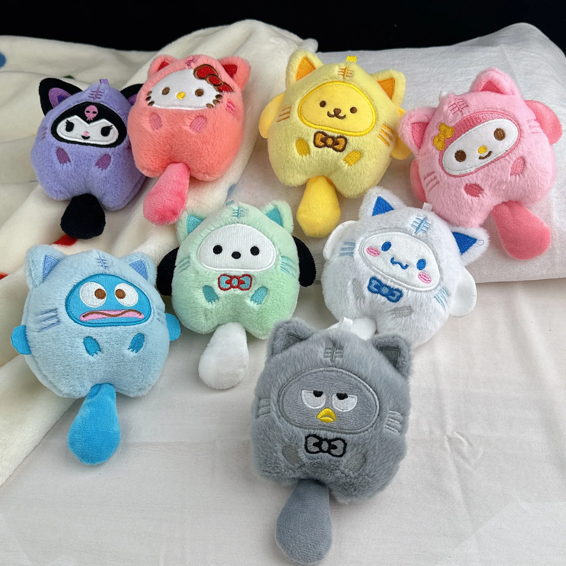 귀여운 봉제 인형 펜던트 열쇠고리 가방 장식품 뽑기 기계 인형 액세서리 여자친구를 위한 작은 선물