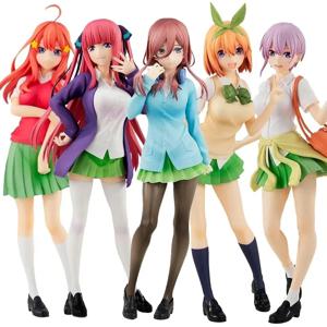 인기 애니메이션 5인조 쌍둥이 피규어 교복 주름치마 스탠딩 나카노 미쿠 모델 스태틱 액션 토이 18cm
