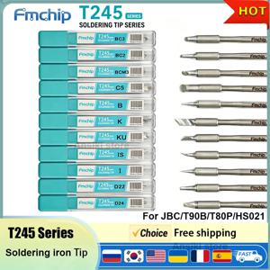 FMchip T245 납땜 인두 팁 C245 팁 저저항 T90B HS02A 납땜 인두 교체용 팁 C5/KU/K/BC2/BC3/BCM3/I/IS/D22