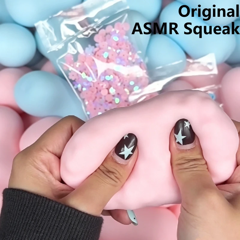 핑크 블루 비누볼 스퀴시 비누 스트레스볼 피젯 토이 크런치 스퀴즈볼 라운드 블록 ASMR 안티 스트레스 장난감