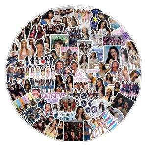 50/100pcs 새로운 Katseye Kpop 걸 그룹 낙서 스티커 장식 여행 수하물 전화 기타 Scraphbook 방수 스티커
