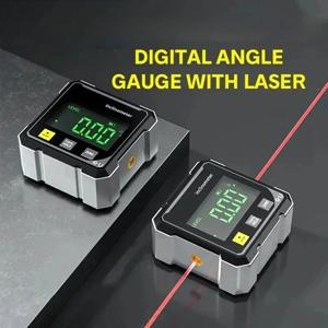 레이저 전자 각도기, 수평계, 경사계, 각도자 기능을 갖춘 양면 자석식 디지털 각도 게이지