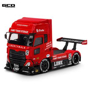 사전 판매 GCD 1:64 LBWK x UD 트럭 트랙터 이중 인증 합금 모델 자동차