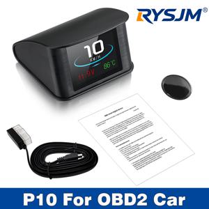 P10 OBD2 HUD 자동차 헤드업 디스플레이 TFT LCD 디지털 속도계 연료 소비량 수온이 포함된 자동 온보드 컴퓨터