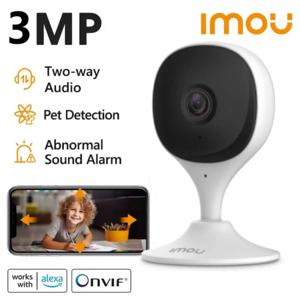 IMOU Cue 2E 3MP Wifi 보안 카메라 모니터 야간 투시 인간 감지 IP 카메라 실내 보안 감시