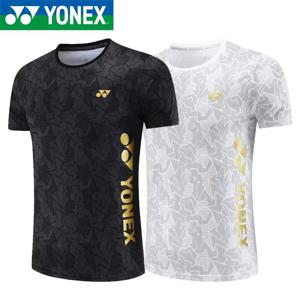 YONEX 여름용 남녀공용 새로운 배드민턴 상의, 반팔, 통기성, 속건성 기능을 갖춘 상의