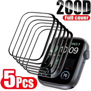 1-5개입 애플워치 9 8 7 6 5 38MM 40MM 42MM 44MM 41MM 45MM 풀스크린 커버, 아이워치 울트라 1 2 3 49MM용 스크린 보호필름