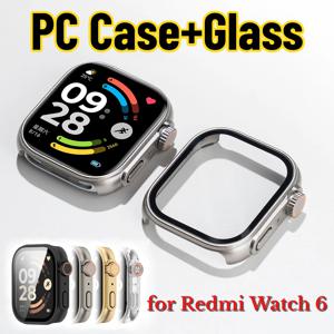 Xiaomi Redmi Watch 6용 PC 케이스 + 유리 화면 보호 장치는 Redmi Watch 6용 울트라 스크래치 방지 범퍼 보호 커버로 변경됩니다.