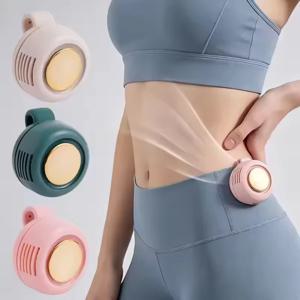 휴대용 무소음 미니 블레이드리스 선풍기, 3단 속도 조절 가능한 허리 부착형 선풍기, 회전식 바디 선풍기, 야외 작업에 적합 ﻿