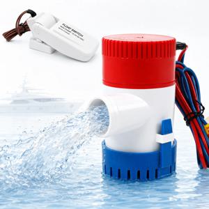 빌지 펌프 12V 24V DC 350/500/750/1100GPH 비자동 해양 수중 워터 펌프 (보트, 요트, 하우스보트 물 배수용)