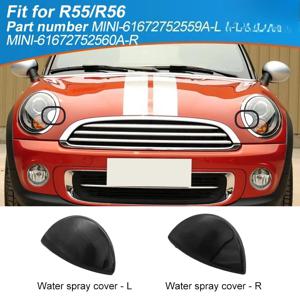 BMW 미니 쿠퍼 R55 R56 R57 R58 R59 61672752560A 61672752559A용 자동 헤드라이트 노즐 오른쪽 또는 왼쪽 검정색 와셔 커버