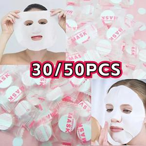 일회용 압축 페이셜 마스크, 여행용 부직포 페이스 마스크, 스킨 케어, 면 포장 마스크, 종이, 30, 50 개