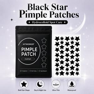 800/400/200Pcs 하이드로겔 블랙 스타 고품질 여드름 제거 패치, 알코올 프리, 방수, 딥 클렌징 여드름 제거 패치