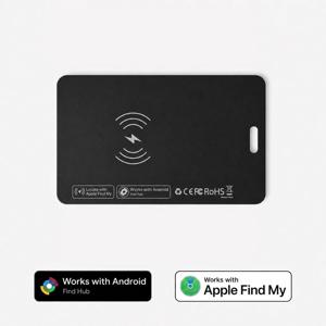 1팩 지갑 추적기 카드, 충전식 초슬림 물품 찾기, iOS 및 안드로이드 호환, 애플 나의 찾기 앱과 호환, 스마트