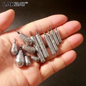 락뱃 튜브형 낚시 추 10개입 3.5g 5g 7g 10g 14g 20g 캐스팅 지그 헤드 메탈 싱커 태클 키트 낚시용 추 펜던트