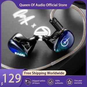 새로운 QoA X 7세대 Acoustics Ryusei 헤드폰 싱글 나노 금도금 다이나믹 드라이버 인이어 이어폰 HiFi 이어버드 케이블 플러그 포함