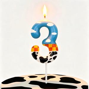 토이 인스파이어 게임 스토리 7번째 생일 숫자 캔들, 만화 스토리 테마 파티를 위한 7번 캔들 케이크 토퍼, 7번째 생일