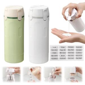 4-in-1 여행용 리필 가능 병, 휴대용 세면도구 및 화장품 용기 (샴푸, 바디워시, 여행용 보관 병)