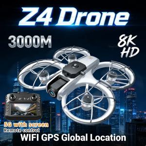 새로운 오리지널 Z4 드론 8K WiFi GPS 전문가용 HD 항공 촬영 쿼드콥터 듀얼 카메라 원격 조종 UAV 시네마틱 촬영