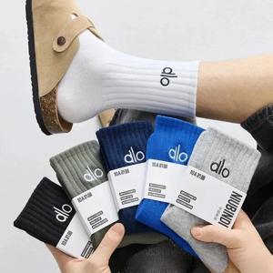 Dlo 남성용 순면 롱삭스, 통기성 및 방취 기능, 사계절 스포츠용, 젊은층에게 적합