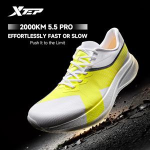 XTEP 2000KM 5.5 PRO 남성용 런닝화 쿠셔닝과 발수 마감 처리된 플레이트 프리 레이싱 트레이닝 슈즈 874419110062