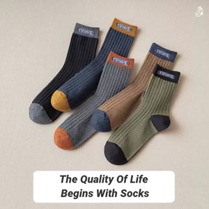 5켤레 남녀공용 트렌디 컬러 블록 크루 양말 통기성 좋고 편안하며 사계절 야외 활동에 적합