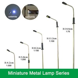 50pcs 1:75-1:500 규모 디오라마 건축 금속 램프 모델 3V LED 장난감 장면에 대 한 소형 빛 철도 기차 레이아웃 키트