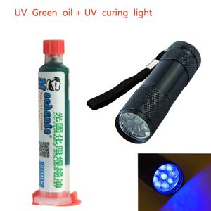 MECHANIC 10CC UV 솔더 마스크 PCB BGA 페인트 부식성 아크 방지 솔더링 용접 플럭스 오일 + 9led UV 경화 라이트