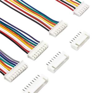 10 세트 2/3/4/5/6/7/8/9/10 핀 피치 남성 여성 플러그 소켓 JST XH2.54 XH 2.54mm 15cm 와이어 길이 24AWG 와이어 케이블 커넥터