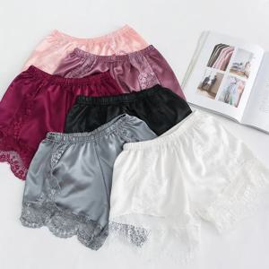 여성용 새틴 안전 반바지, 짧은 레이스 속옷, 짧은 니트 팬티, 언더 스커트, 얇고 느슨한 짧은 바지, 블루머 란제리, 여름
