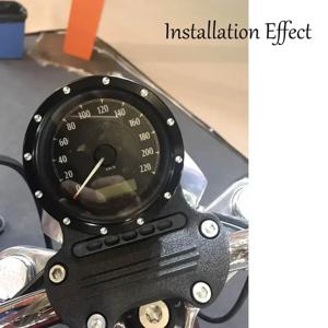 Harley Sportster 883 1200 Dyna Street Bob 로우 라이더 투어링 FLTRX 용 블랙 Asterism 속도계 트림 베젤 버스트 빌렛 커버