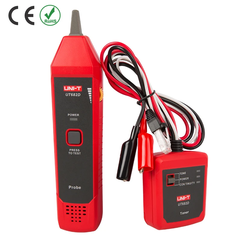 UNI-T UT682 시리즈 와이어 트래커 토너 프로브 전화선 네트워크 케이블, 이더넷 LAN 테스터, 보정 감지기, 라인 파인더