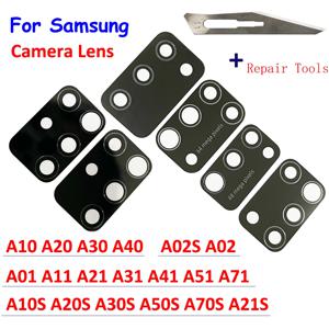 새로운 후면 카메라 렌즈 유리 렌즈 백 카메라 유리 교체 삼성 A01 A11 A21 A31 A41 A51 A71 A10S A20S A30S A50S A70S