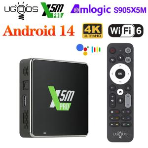 Ugoos X5M Pro S905X5M 안드로이드 14 OS 4GB 32GB X4Q Plus TV 박스 안드로이드 11 스마트 TV 박스 S905X4 DDR4 Wi-Fi 1000M TV 박스 셋톱 박스