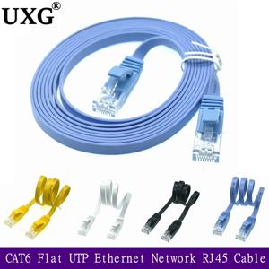 20cm 50cm 1m 3ft 짧은 케이블 CAT6 플랫 UTP 이더넷 네트워크 케이블 RJ45 패치 LAN 케이블 검정 흰색 파란색 5m 10m 20m 30m
