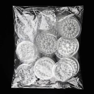 100Pcs 일회용 속눈썹 접착제 팔레트 속눈썹 연장 접착제 패드 스탠드 속눈썹 플라스틱 투명 접착제 홀더 접착제 가스켓
