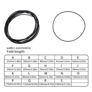 드라이브 스퀘어 벨트 고무 DVD 카세트 테이프 레코더 턴테이블 스트랩, 1.2mm, 10 개