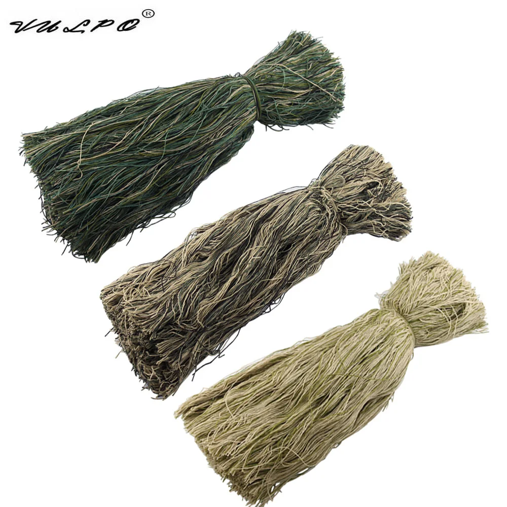 VULPO 위장 삼베 원사 DIY 사냥 위장 복 Ghillie 정장 특수 원사 사막 우드랜드 합성 스레드 수리