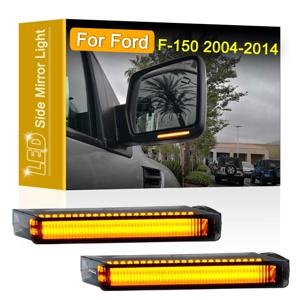 포드 F150 F-150 용 사이드 백미러 회전 신호 표시 등 아래 2Pcs LED 2004 2005 2006 2007 2008 2009 2010-2014