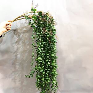 104cm 가짜 유칼립투스 등나무 인공 식물 포도 나무 플라스틱 나무 가지 벽 매달려 Leafs 홈 가든 야외 웨딩 장식
