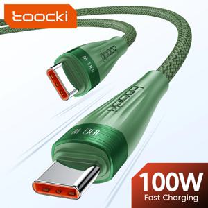 Toocki 100W USB C USB 유형 C 케이블 PD IPad 용 고속 충전 충전기 HUAWEI Xiaomi Samsung Poco 고속 데이터 동기화 유형 C 케이블