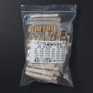 탄소 필름 저항기 세트, 저항 범위 모음 키트, 5% 컬러 링 저항, 1W, 30 값 * 10 개, 1K ~ 820K ohm, 0.1R ~ 750R, 300PCs