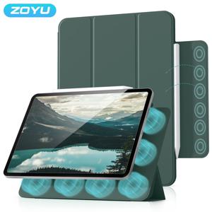ZOYU 아이패드 A16 11/10세대 프로 11 12.9인치 마그네틱 케이스, 아이패드 에어 4/5/6/7/8 10.9 미니 6/7용 마그네틱 탈부착 커버 포함